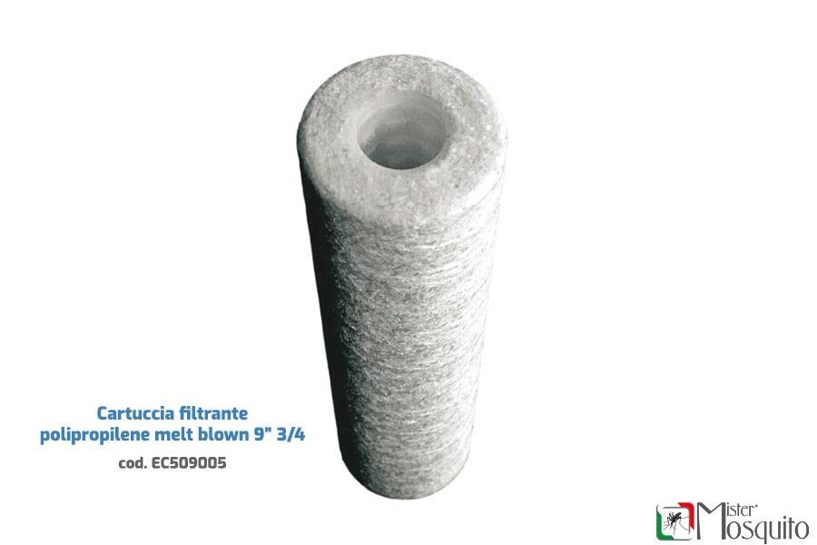 Cartuccia filtrante polipropilene melt blown 9” 3/4